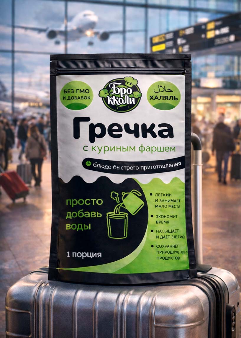 Бро Кколи в аэропорту